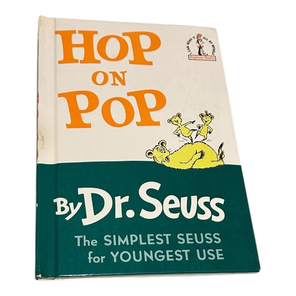Vintage 1963 Hop On Pop Dr. Seuss Beginner Books HC Childrens Rhyming Book